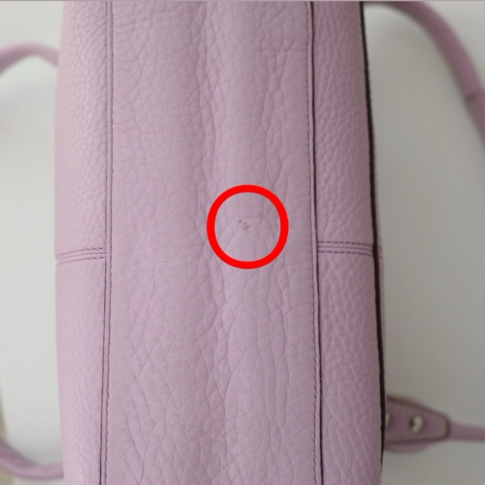 Y2K Coach Penelope Ruffle Purple Lavender Lilac Leather Shoulder Bag - Picture 7 of 13